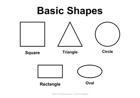 5 Basic Shapes Chart - Free Printables