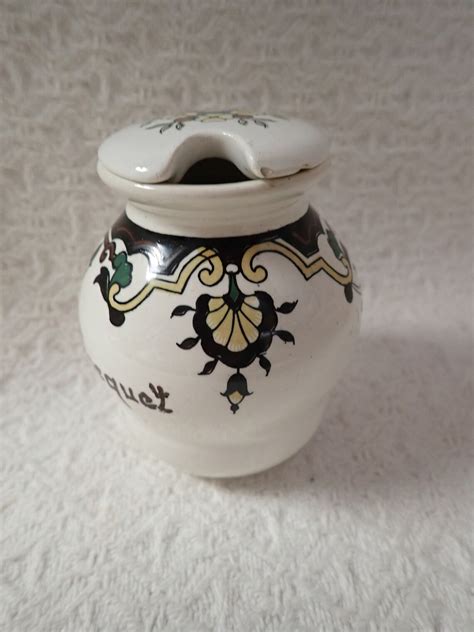 Vintage Digoin Moutarde Bocquet Yvetot Mustard Condiment Jar Etsy