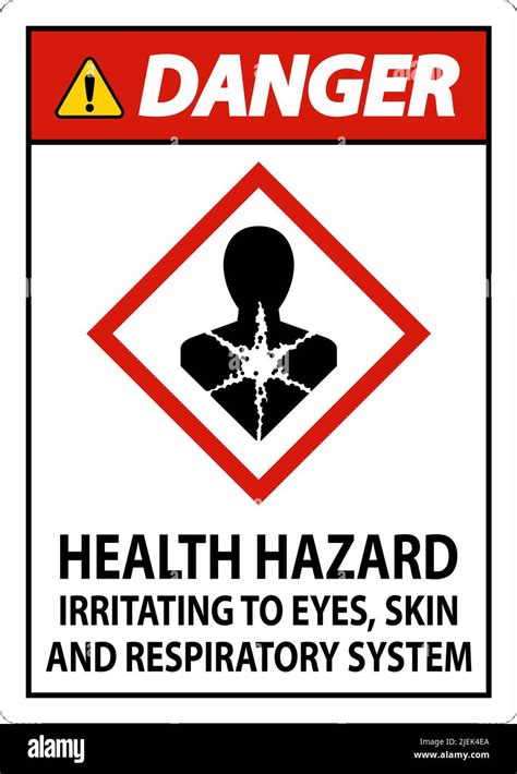 Danger Health Hazard Ghs Sign On White Background Stock Vector Image