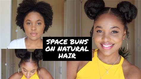 Quick And Easy Space Buns 4 Type Natural Hair Youtube