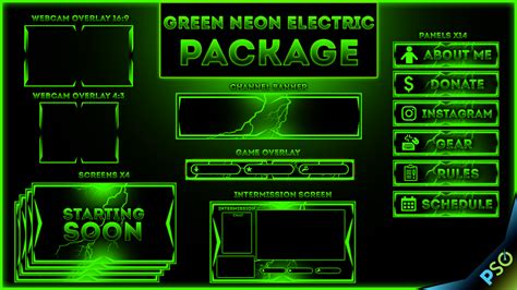 GREEN THEME TWITCH OVERLAY DESIGN Google Penelusuran Overlays