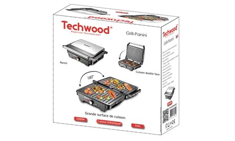 Grill Panini INOX 180 Techwood Groupon Shopping