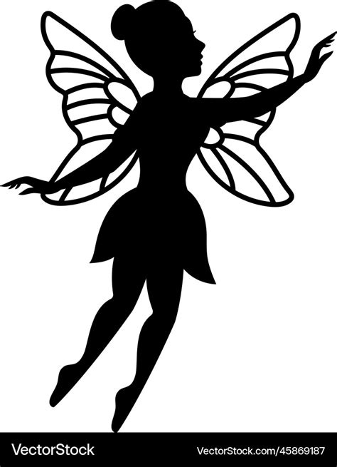 Magical fairy logo flying fairy silhouette Vector Image