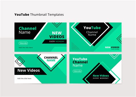 Youtube Thumbnail Templates Psd Svg Ai Illustration Par Ninon