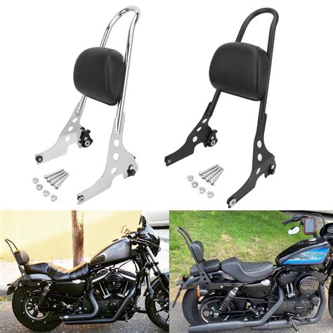 Motorcycle Detachable Passenger Backrest Sissy Bar Cushion For Harley