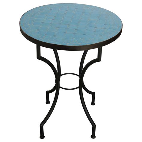 Moroccan Round Dining Mosaic Green Tile Table At 1stdibs Mosaic Round