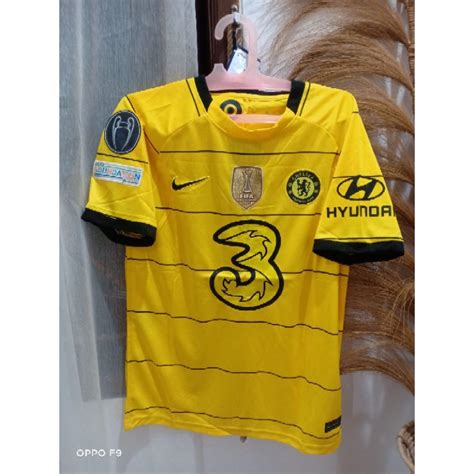 Jual JERSEY BOLA CLUB CHELSEA AWAY FULL PATCH UCL 21 22 Shopee Indonesia