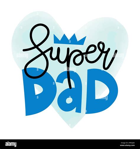 Super Dad Happy Fathers Day Lettering Handmade Calligraphy Vector