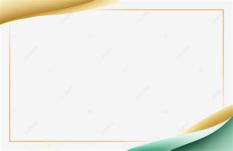 Simple Modern Certificate Border Frame With Green And Gold Colors Folio