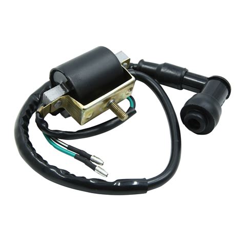 DC 12V 71cm Black Motorcycle Power Ignition Coil Replacement For Honda