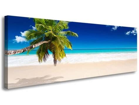 Leinwandbild Tropischer Strand Mit Palmen Palm Tree Art Ocean Wall