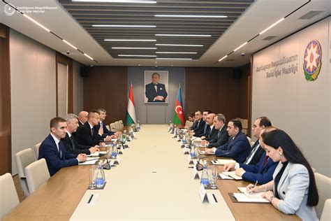 Azerbaijani Hungarian FMs Held Expanded Meeting UPDATED