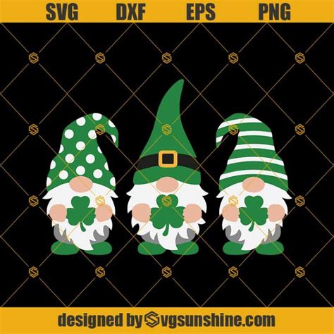 St Patricks Day SVG Gnome SVG Shamrock SVG Lucky Gnomes SVG Three