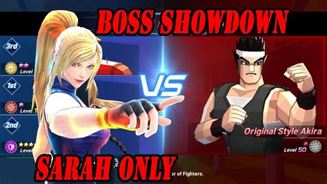 KOF All Star Boss Showdown Original Akira For Sarah Bryant Only