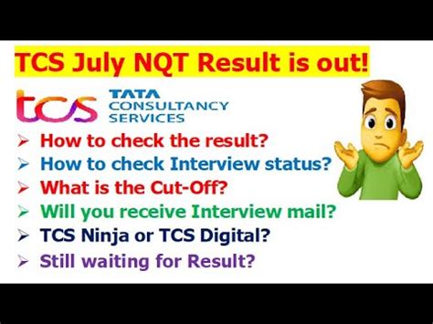 TCS July 2022 NQT Result Is Out How To Check What S The Cut Off