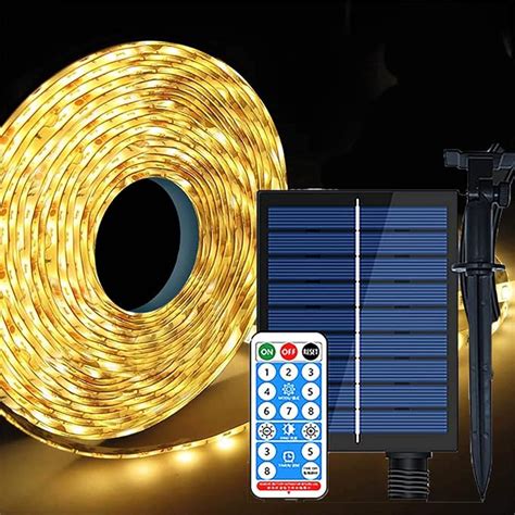 Suaver Solar Led Strip Lights Outdoor 10m 240led Strip Waterproof