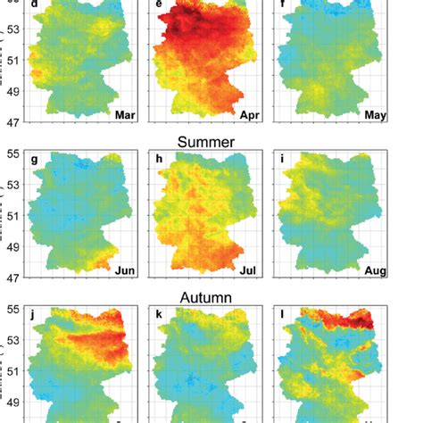 Inter Annual Variability Of Monthly Mean Cloud Fractional Cover CFC