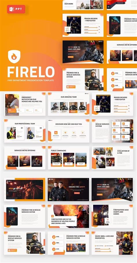 Fire Department Powerpoint Presentation Template in 2023 | Powerpoint ...