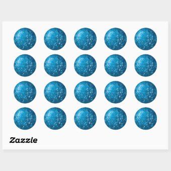 Disco Ball Blue Sticker Zazzle