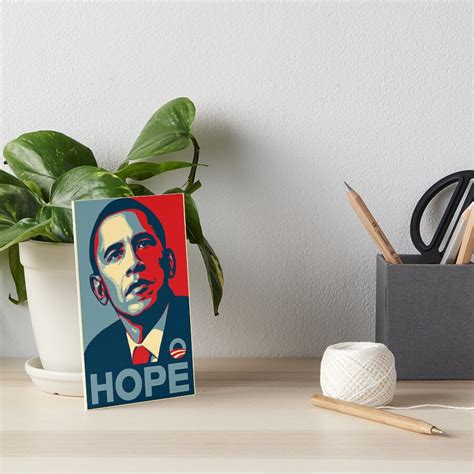 Barack Obama Hope Poster Art Board Print By Rieferringerl Redbubble