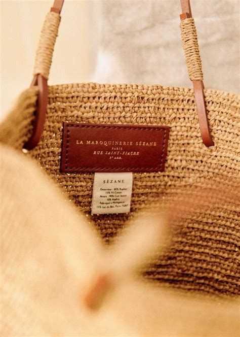 Francisco Basket Natural Embroidered Raffia S Zane