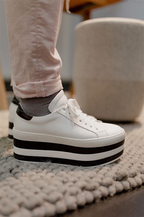 A Woman In White Flatform Sneakers Free Photos Uihere