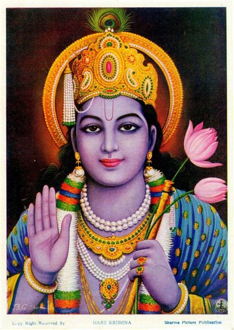 Hare Krishna Artist: B.G. Sharma. Publisher: Sharma Picture Publication（via ebay: bajipurashop ...