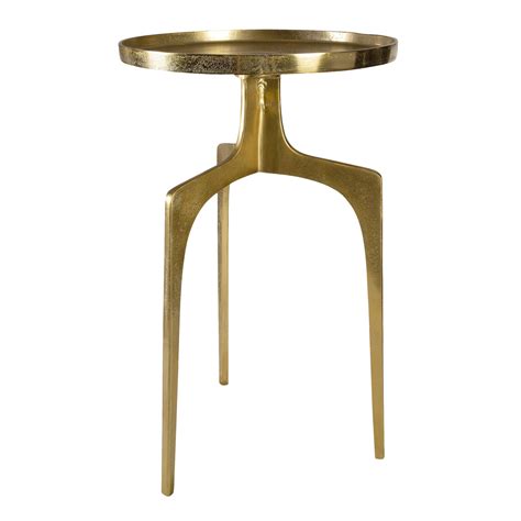 Mid-Century Modern Aluminum Accent Table | Chairish