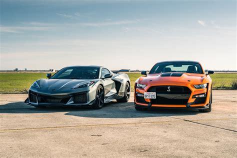 Drag Race The Corvette Z06 And Shelby GT500 Duke It Out At U Drags