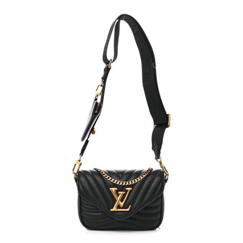 LOUIS VUITTON Calfskin New Wave Multi Pochette Black 1361491 FASHIONPHILE