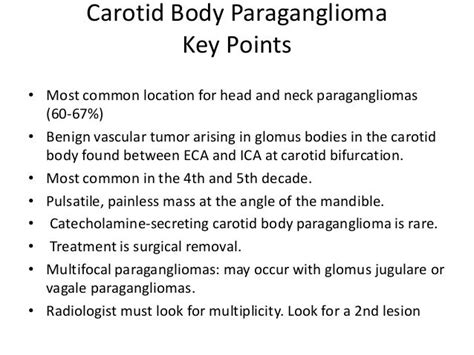 Head and neck paraganglioma