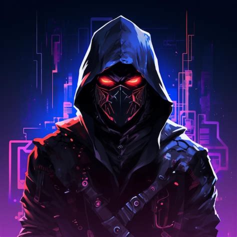 Premium Ai Image Into The Neon Abyss Unleashing The Cyber Ninja In A