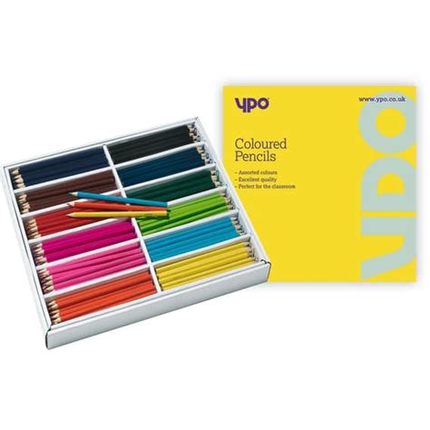 Ypo Colouring Pencils 12 Assorted Colours 288 Pack Colouring