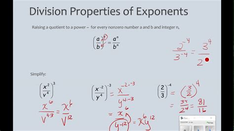 Divide Variables With Exponents