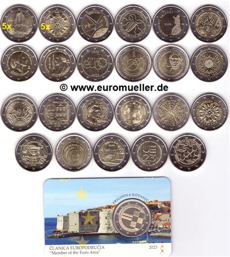 euromueller de 32x 2 Euro Sondermünzen 2023 lose unc