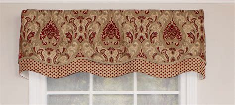 Rlf Home Paisley Damask Scalloped 51 Window Valance And Reviews Wayfair