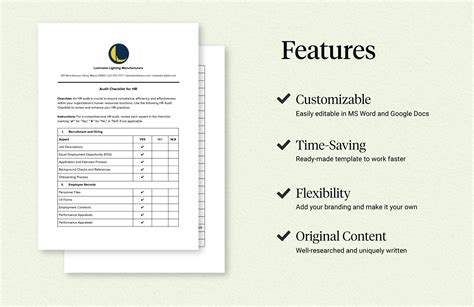 Audit Checklist for HR Template in Word, PDF, Google Docs - Download ...