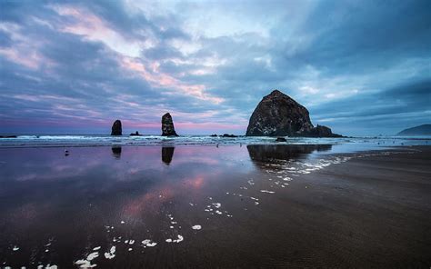 Cannon Beach Oregon Beach Rocks Oregon Water Nature Cannon Beach Hd Wallpaper Peakpx