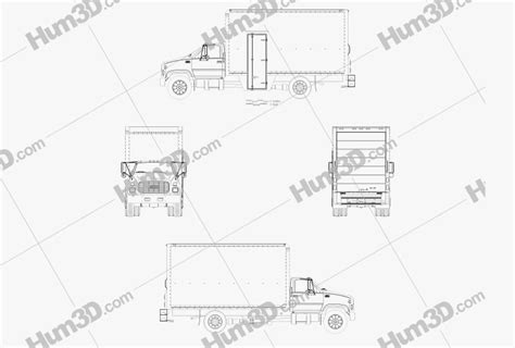 GMC Topkick C6500 Camion Caisse 1990 Blueprint 3DModels Org