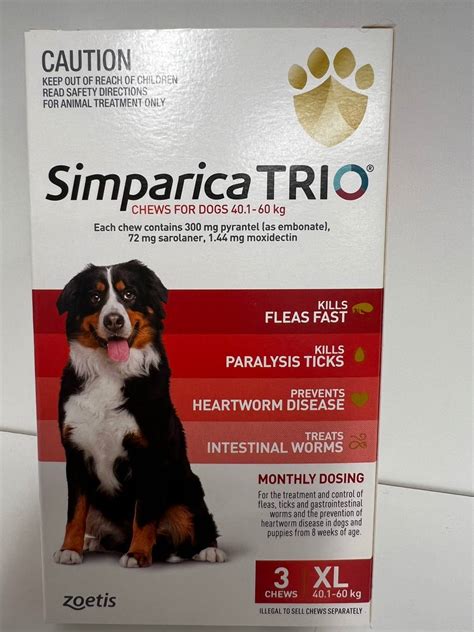 Simparica Trio 40 1 60kg Red Avc