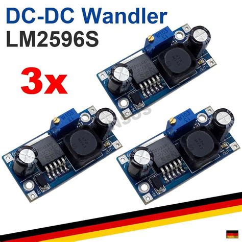 3x LM2596 DC Step Down Spannungswandler Arduino Modul Regler LM2596S