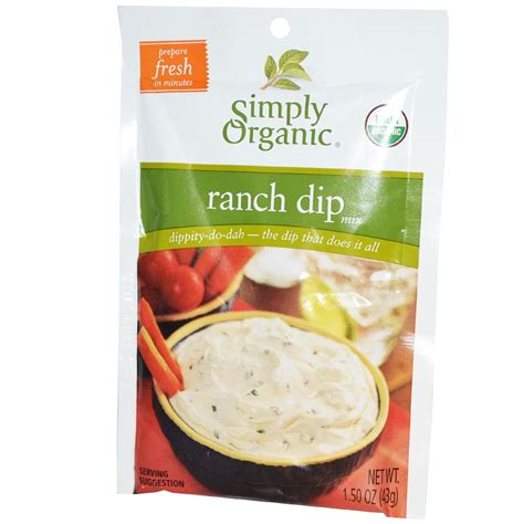 Simply Organic Ranch Dip Mix 12 Packets 150 Oz 43 G Each Iherb