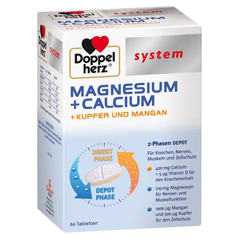 Doppelherz System MAGNESIUM CALCIUM KUPFER UND MANGAN 60 St Shop