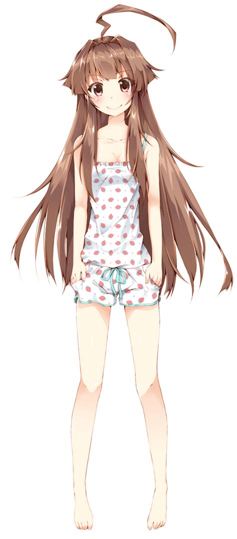 Safebooru 1girl Ahoge Alternate Costume Bangs Bare Legs Bare Shoulders Barefoot Blunt Bangs