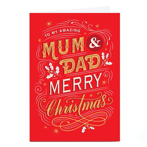 Buy Personalised Dalia Clark Christmas Card Amazing Mum And Dad For Gbp