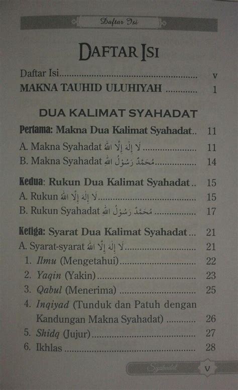 Buku Saku Penjelasan Mendasar Dua Kalimat Syahadat