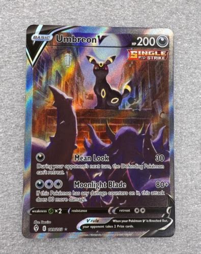 Umbreon V Alt Alternate Art Full Art Holo Evolving Skies