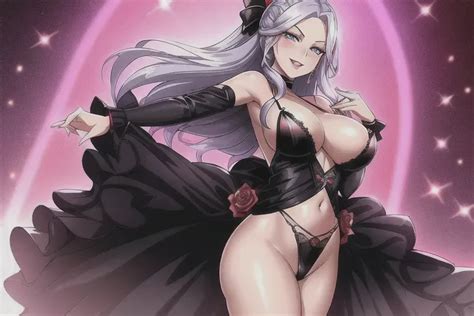 Dopamine Girl A Color Pencil Draw Of A Vampire Girl Black Rose Lingerie Dancing In A Tulip