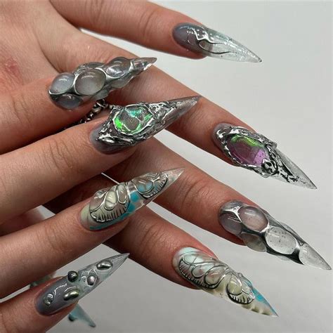 Арт маникюр Москва On Instagram Punk Nails Edgy Nails Grunge Nails