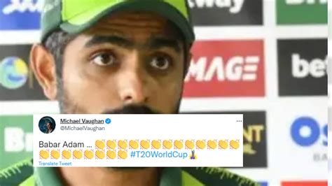 Michael Vaughans Epic Typo While Praising Babar Azam Sets Pakistani